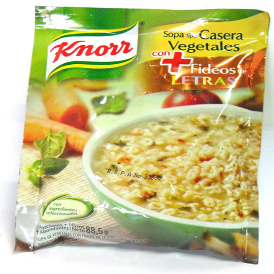SOPA VEGETALES CON MUNICIONES
