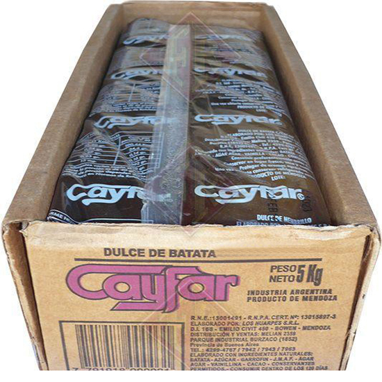 CAJON DULCE BATATA CAYFAR 5 KG