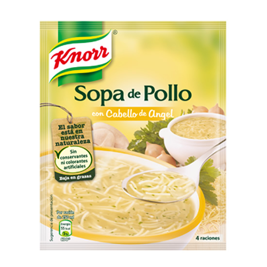 SOPA POLLO CON CABELLO ANGEL