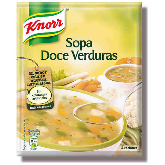 SOPA VEGETALES CARACOLITOS TRICOLOR