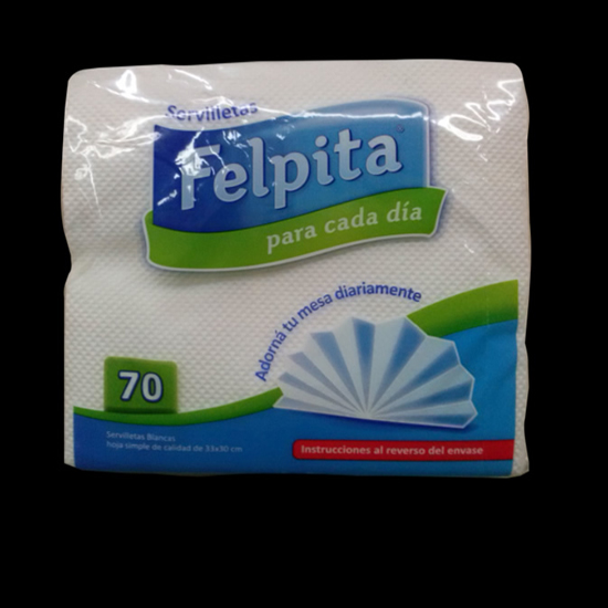 SERVILLETA FELPITA BLANCA 70 U